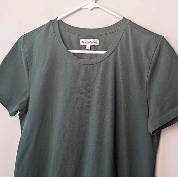 ROSE MATERNITÉ T-shirt Dress Green Color Size Large In GREAT Used Condition - Picture 4 of 9